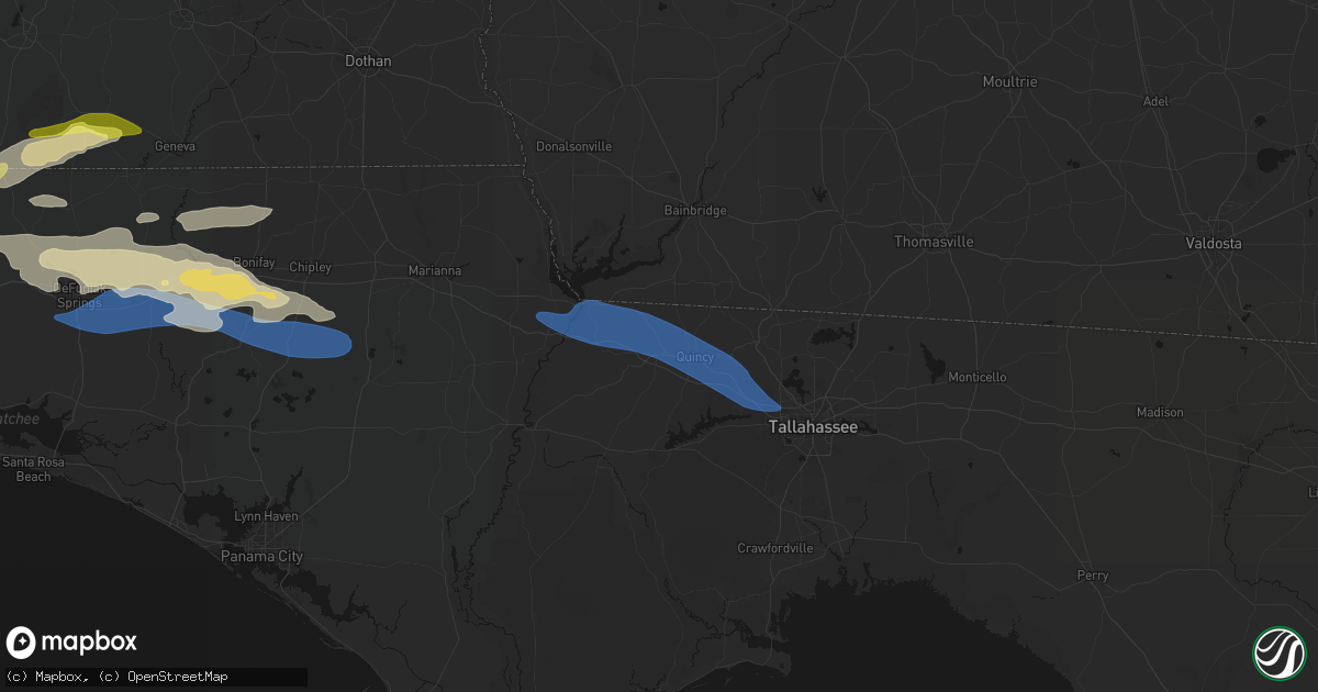 Hail map in Gretna, FL on May 7, 2026