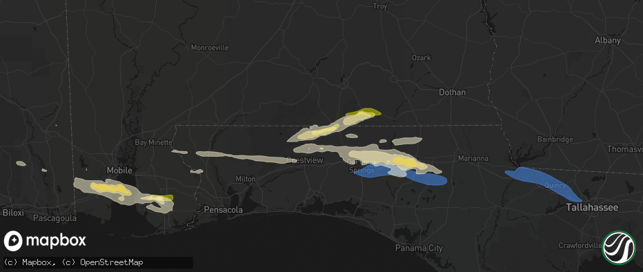 Hail map in Laurel Hill, FL on May 7, 2026