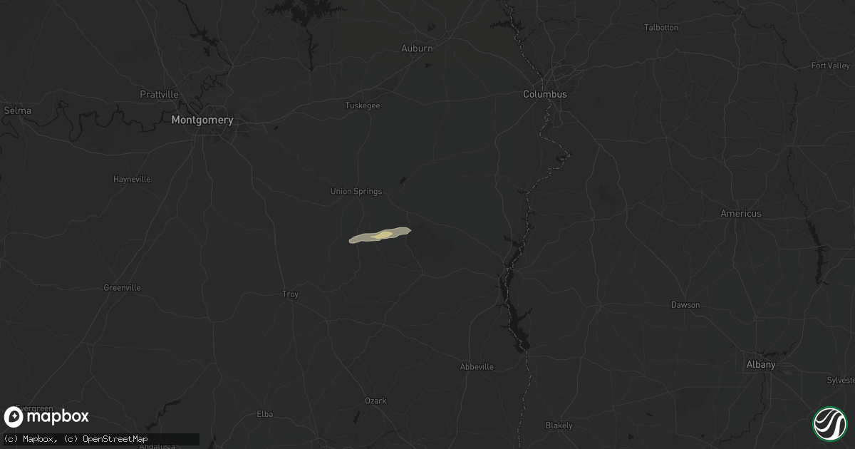 Hail map in Midway, AL on May 7, 2026