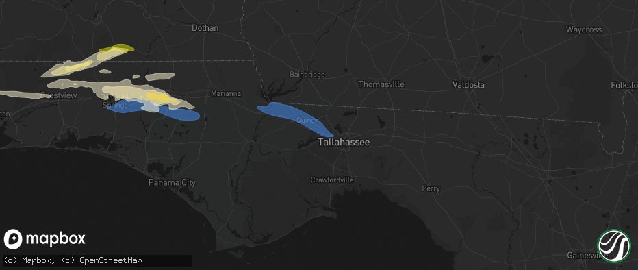 Hail map in Midway, FL on May 7, 2026