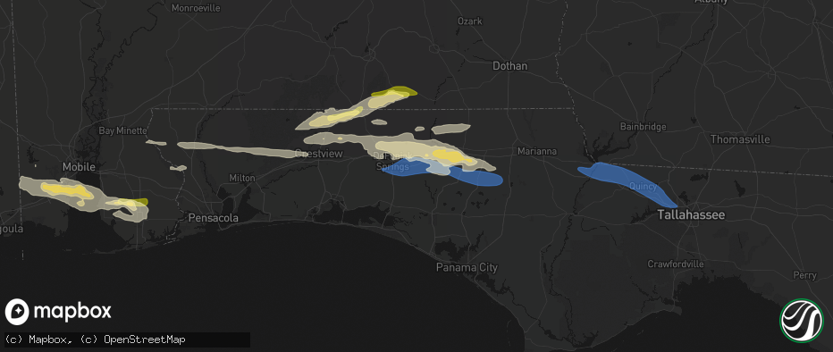 Hail map in Ponce De Leon, FL on May 7, 2026