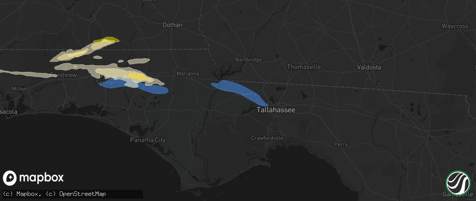 Hail map in Quincy, FL on May 7, 2026