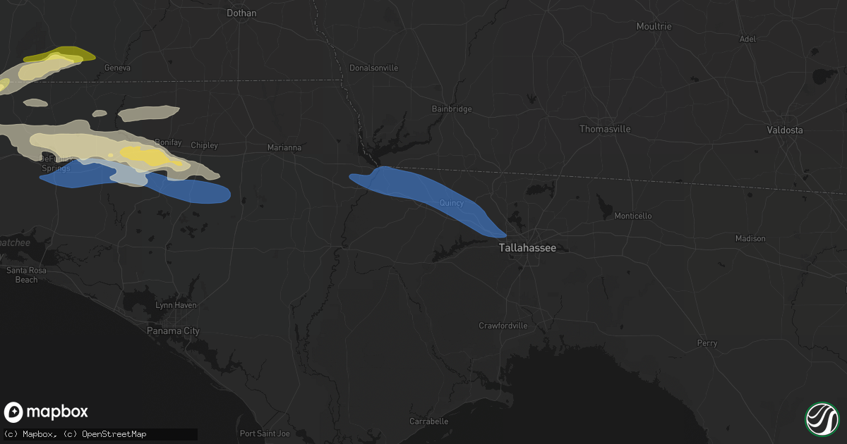 Hail map in Quincy, FL on May 7, 2026