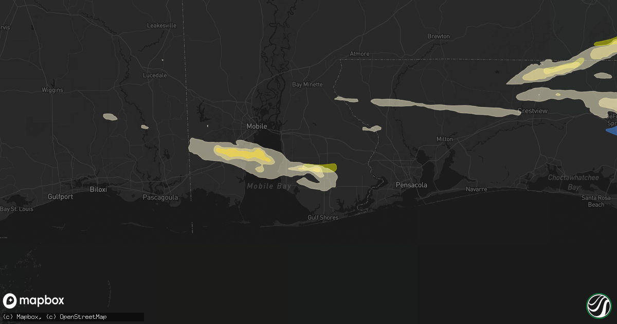 Hail map in Silverhill, AL on May 7, 2026