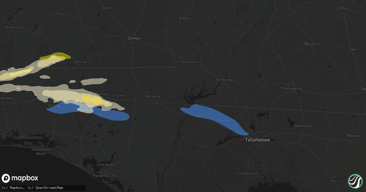 Hail map in Sneads, FL on May 7, 2026