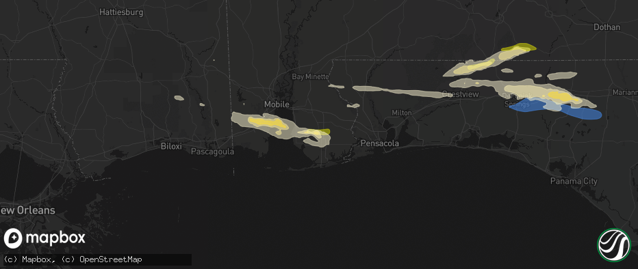 Hail map in Summerdale, AL on May 7, 2026