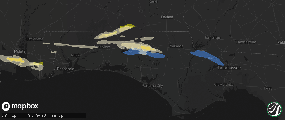 Hail map in Vernon, FL on May 7, 2026