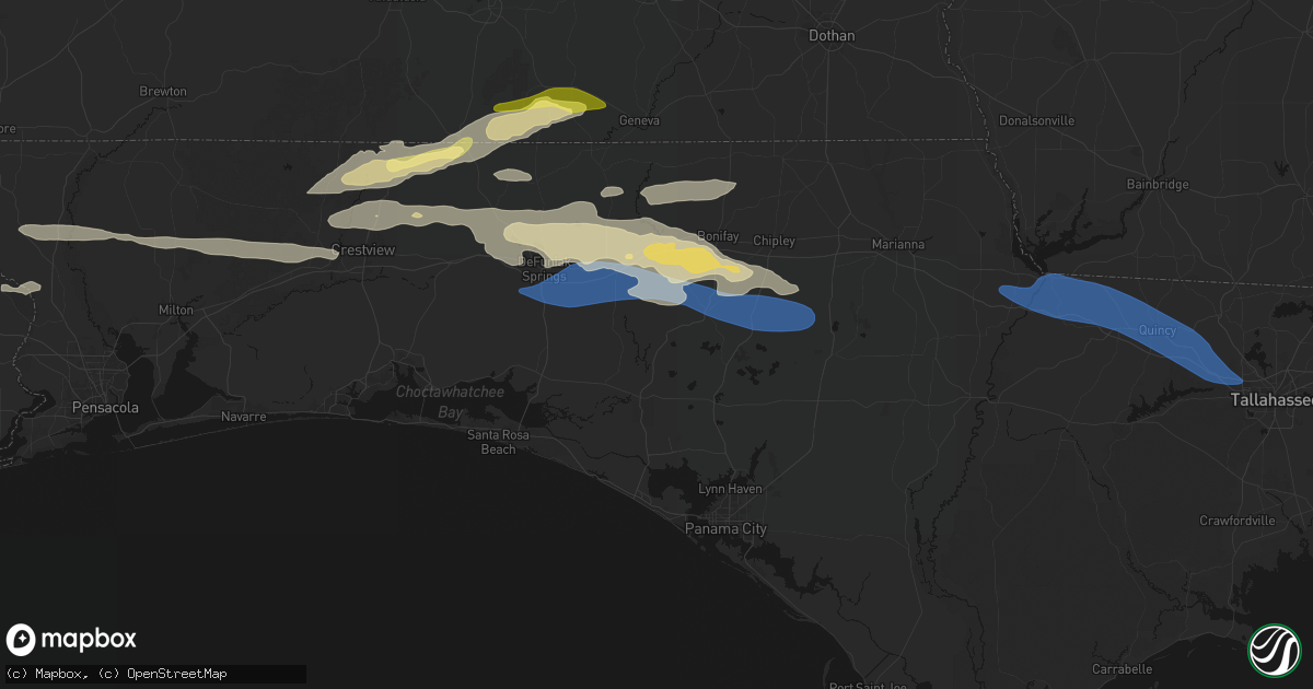 Hail map in Vernon, FL on May 7, 2026
