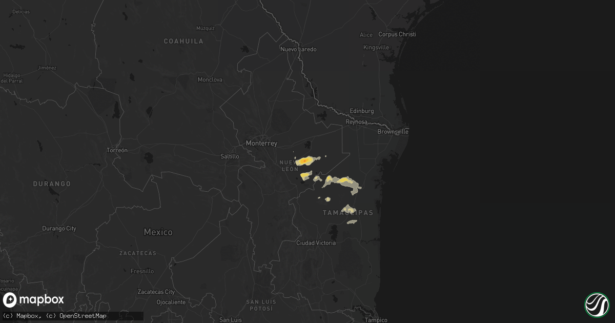 Hail map on May 7, 2026