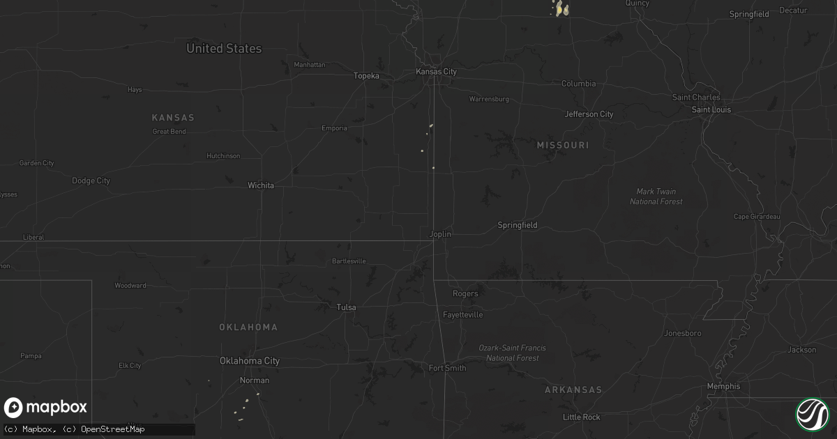 Hail map on May 8, 2011