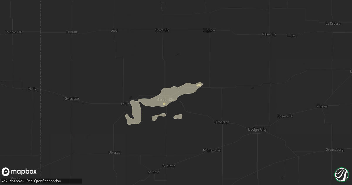 Hail map in Garden City, KS on May 8, 2013