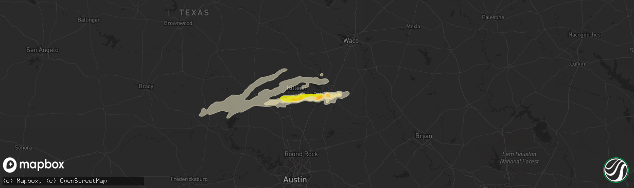 Hail map in Belton, TX on May 8, 2014