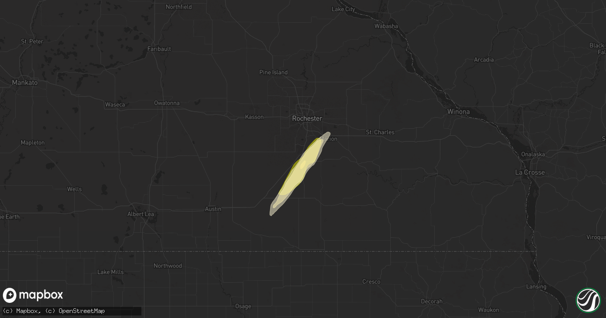 Hail map in Stewartville, MN on May 8, 2014