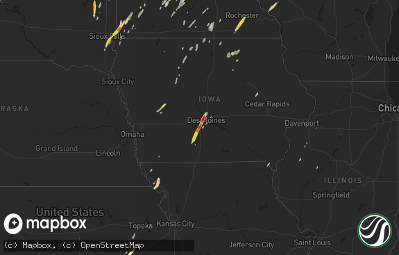 Hail map preview on 05-08-2014