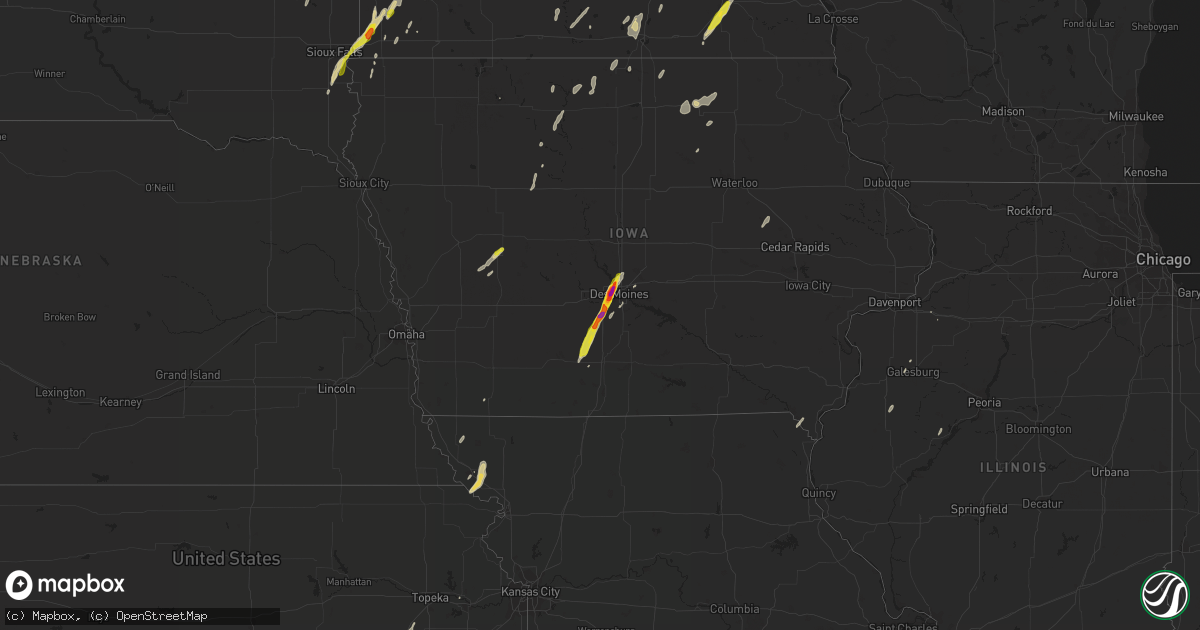 Hail map on May 8, 2014