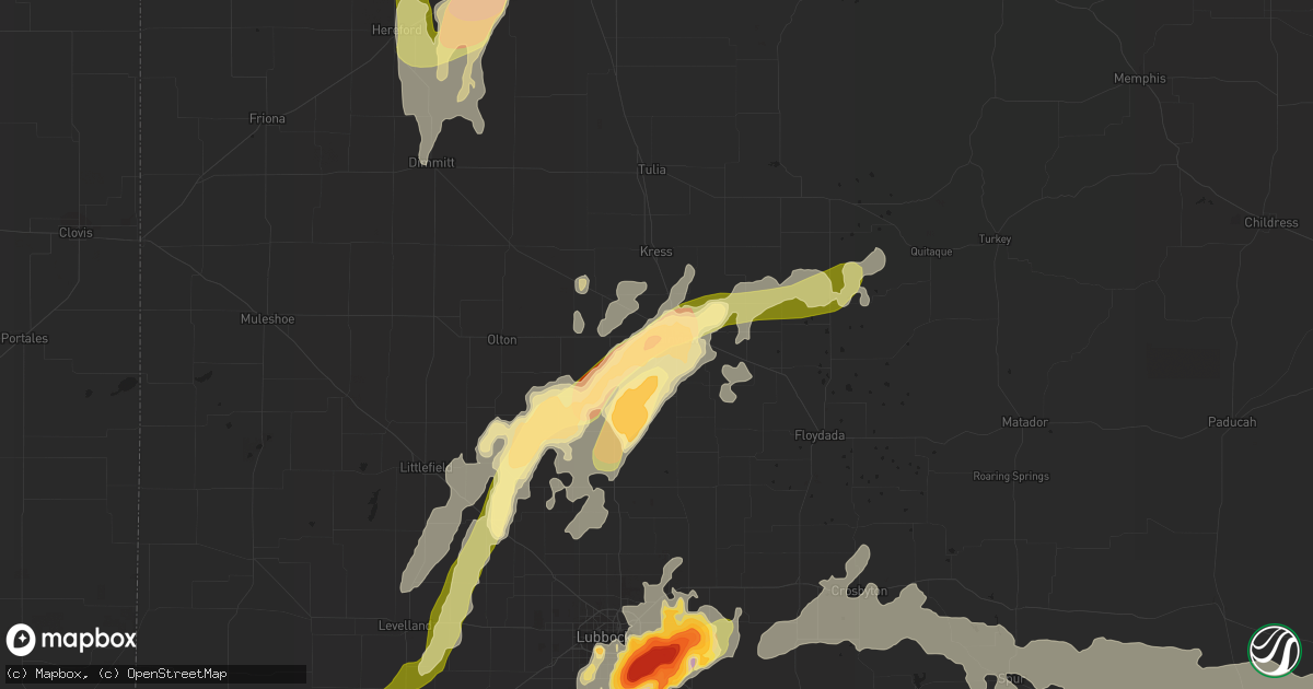 Hail map in Plainview, TX on May 8, 2015
