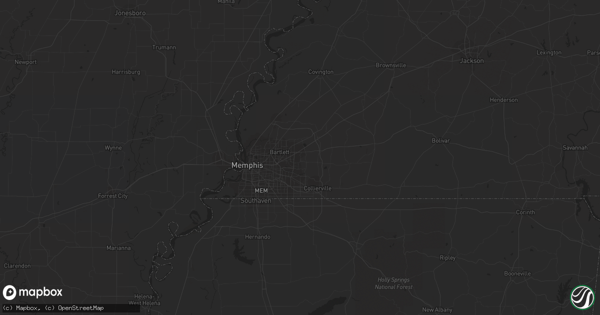 Hail map in Cordova, TN on May 8, 2016