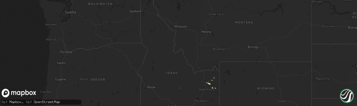 Hail map in Idaho on May 8, 2016