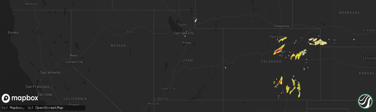 Hail map in Utah on May 8, 2017