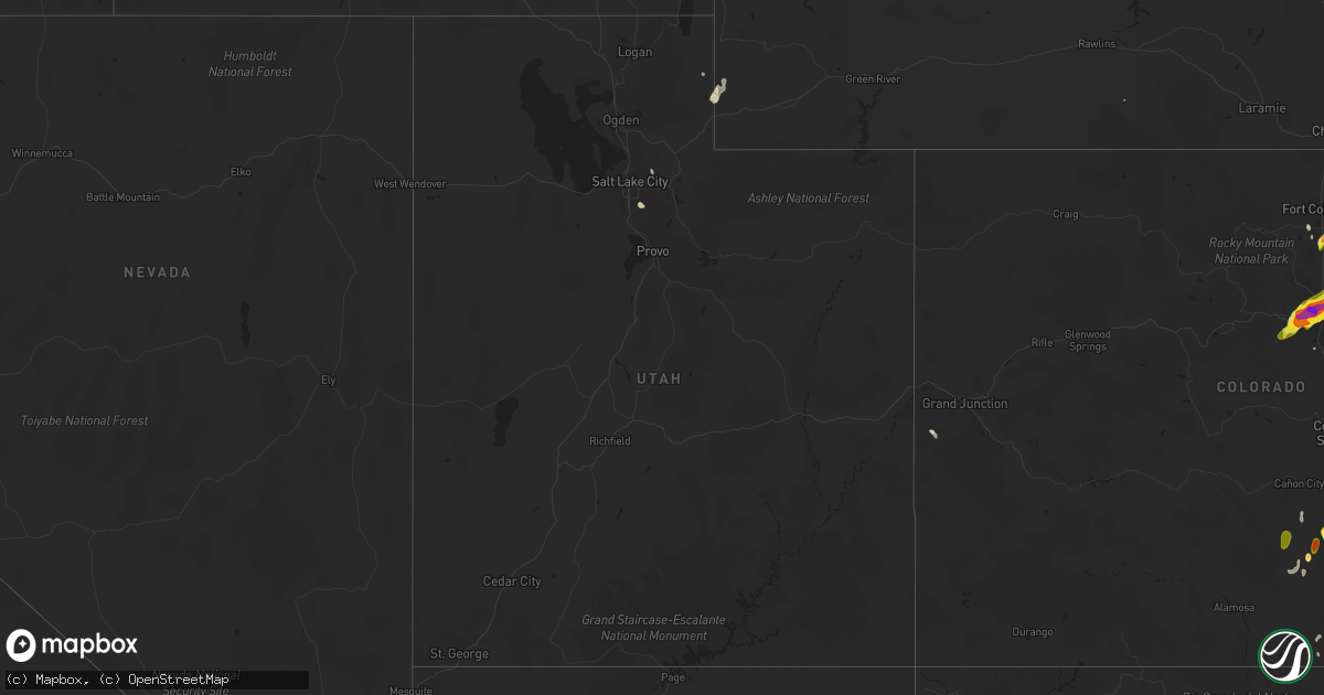 Hail map in Utah on May 8, 2017