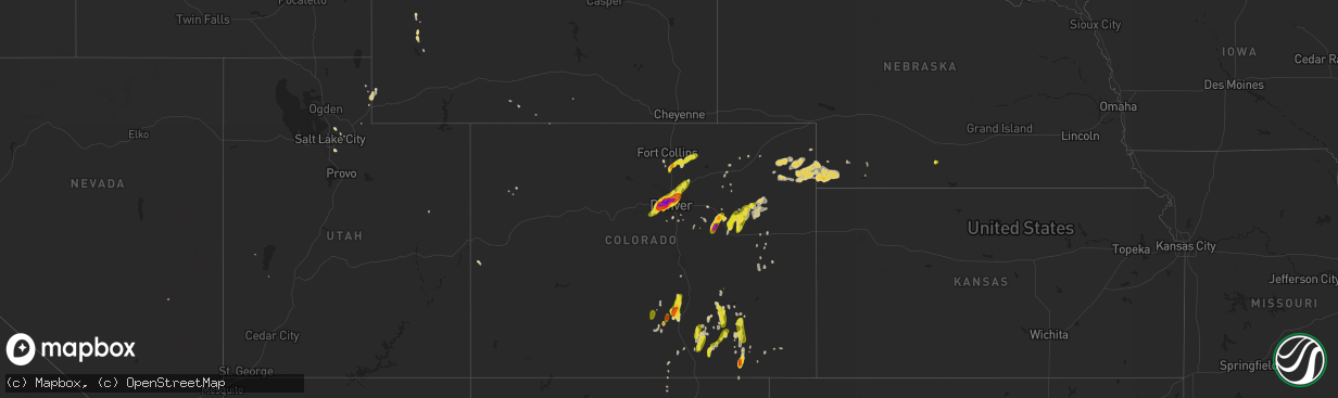 Hail map on May 8, 2017