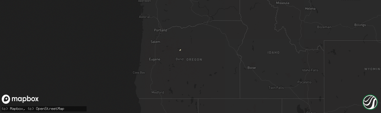 Hail map in Oregon on May 8, 2018