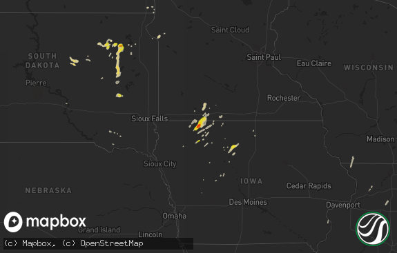 Hail map preview on 05-08-2018