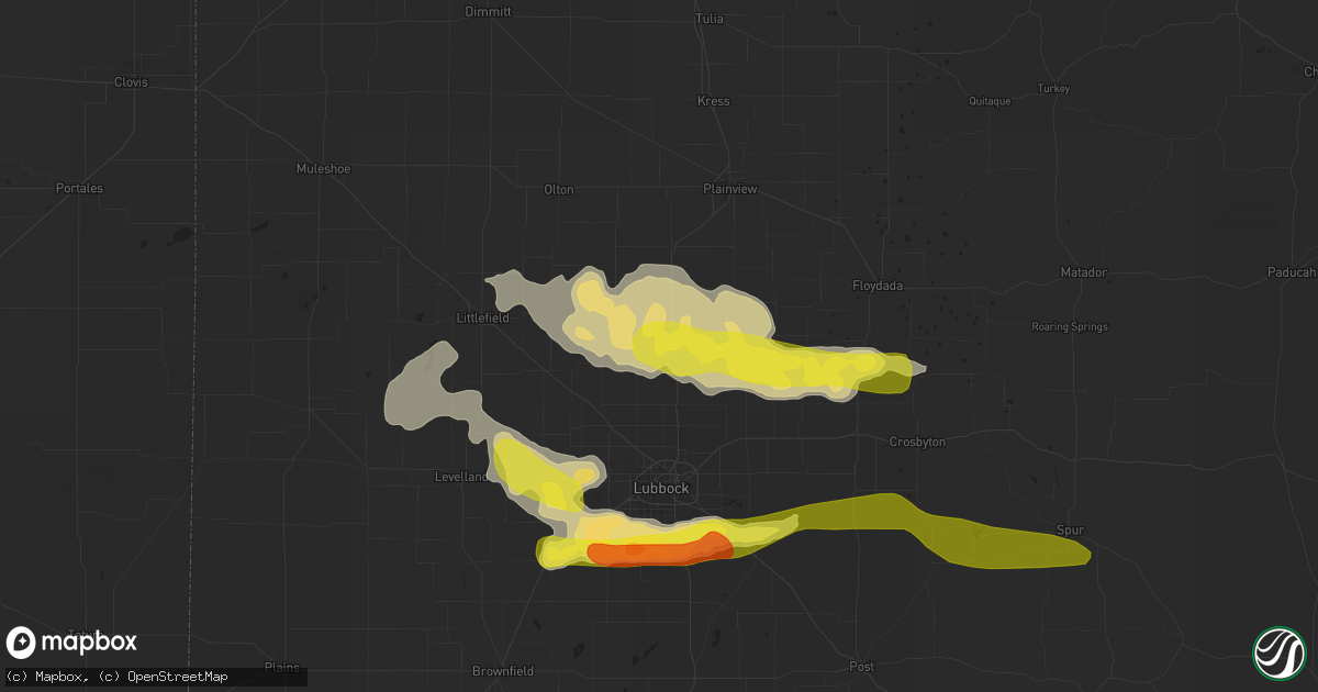 Hail map in Abernathy, TX on May 8, 2019