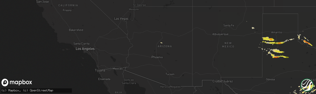 Hail map in Arizona on May 8, 2019