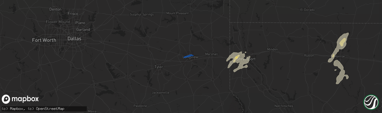 Hail map in Longview, TX on May 8, 2019