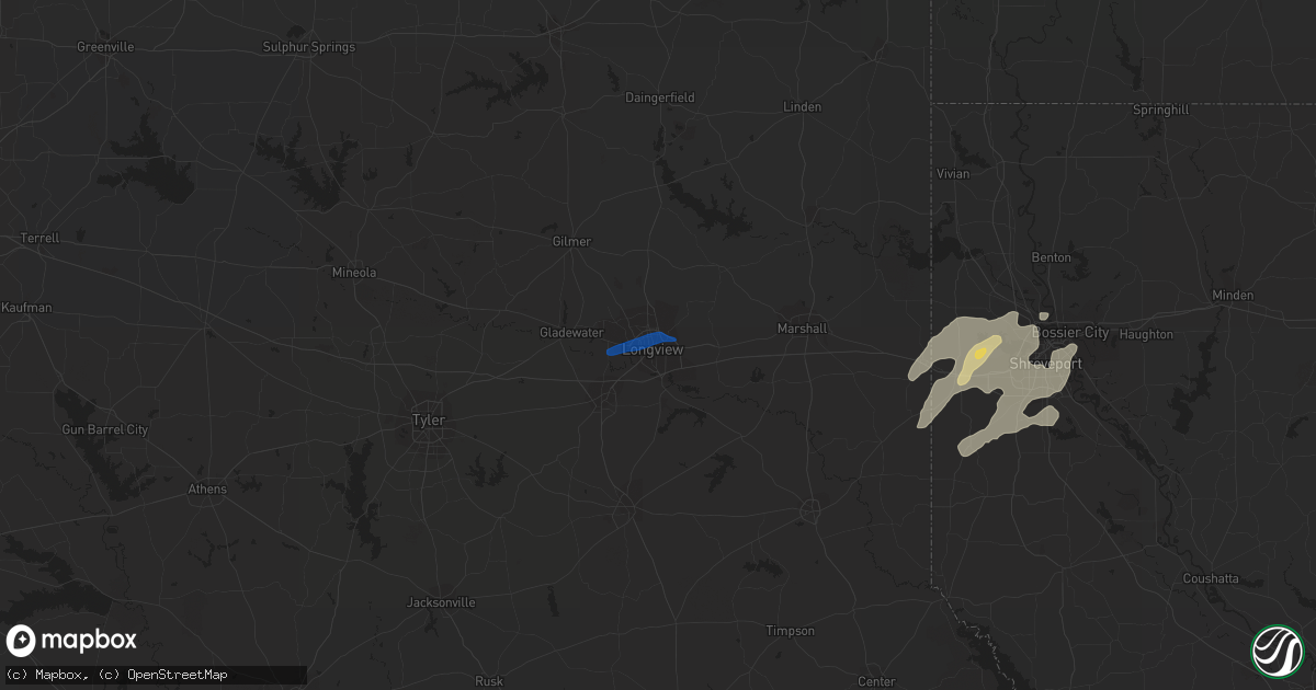 Hail map in Longview, TX on May 8, 2019