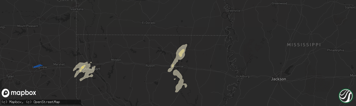 Hail map in Sterlington, LA on May 8, 2019