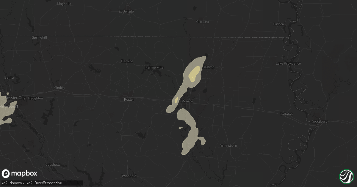 Hail map in West Monroe, LA on May 8, 2019