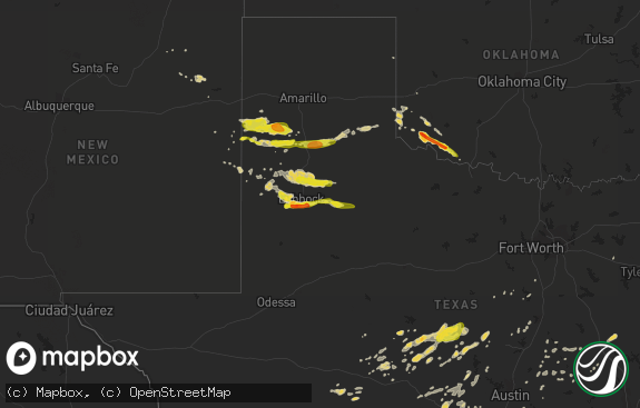 Hail map preview on 05-08-2019