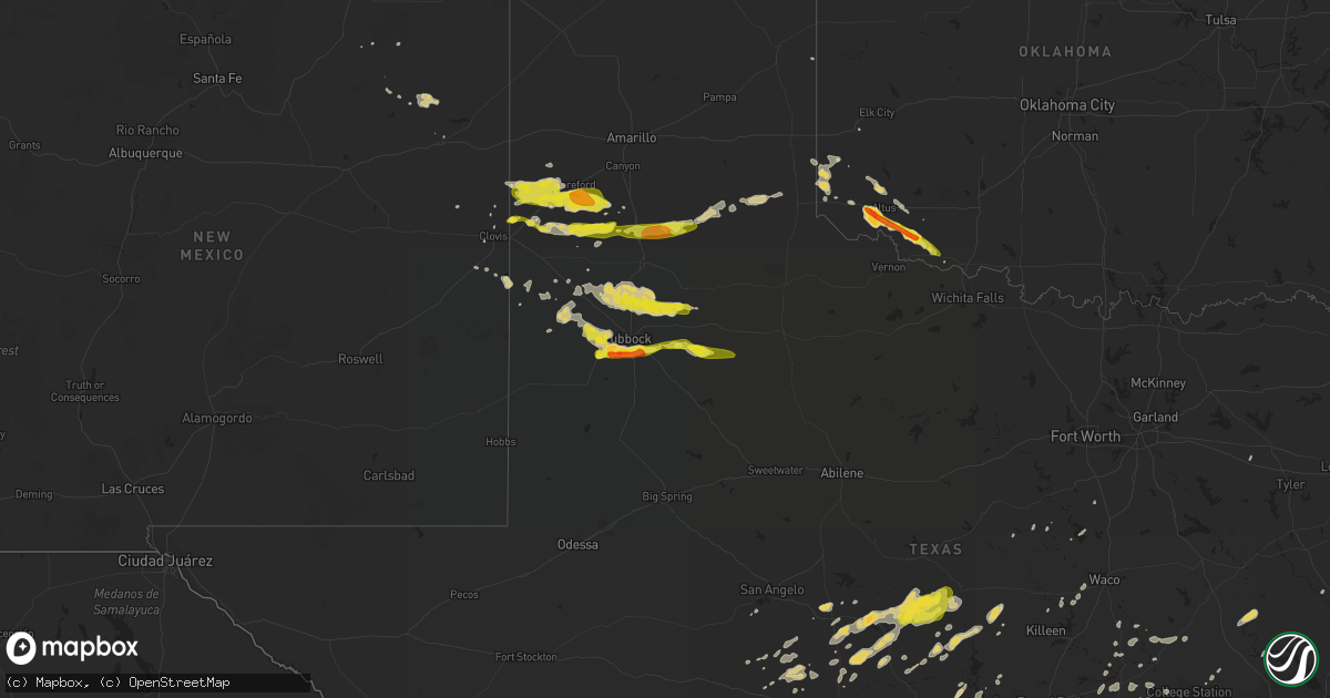 Hail map on May 8, 2019