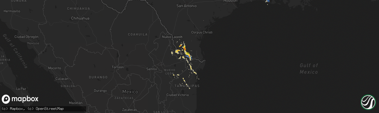 Hail map on May 8, 2020