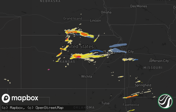 Hail map preview on 05-08-2021