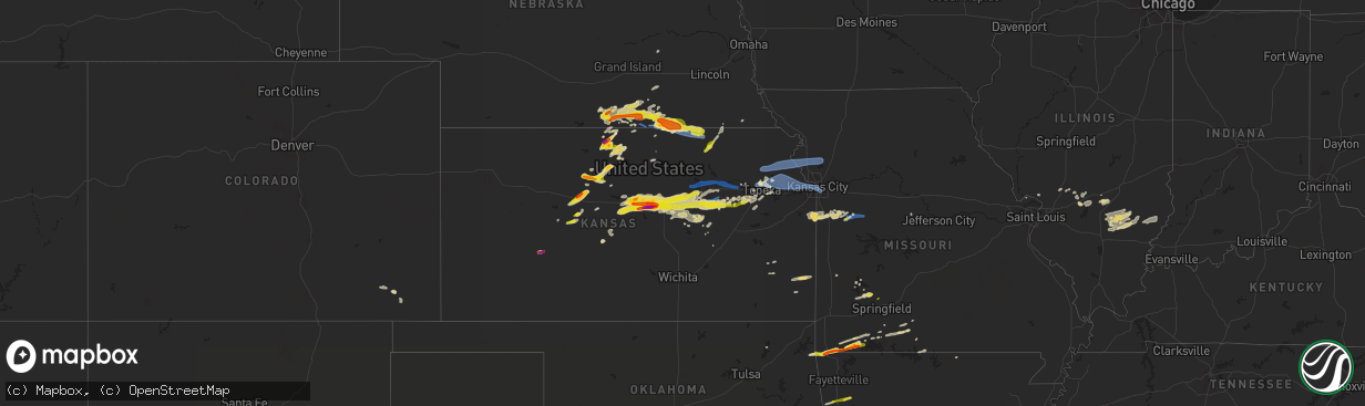 Hail map on May 8, 2021