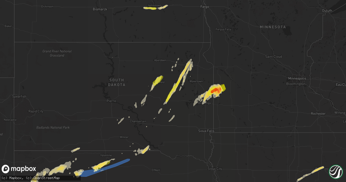 Hail map on May 8, 2022