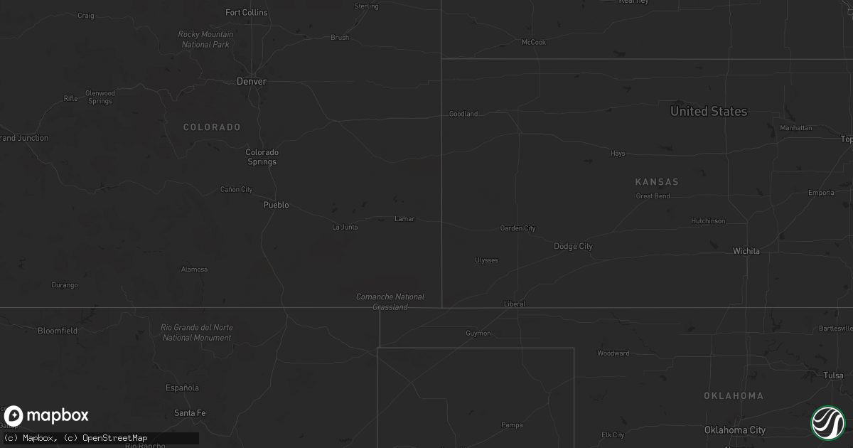 Hail map in Idaho on May 8, 2023