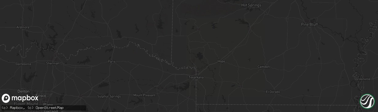 Hail map in Kountze, TX on May 8, 2023