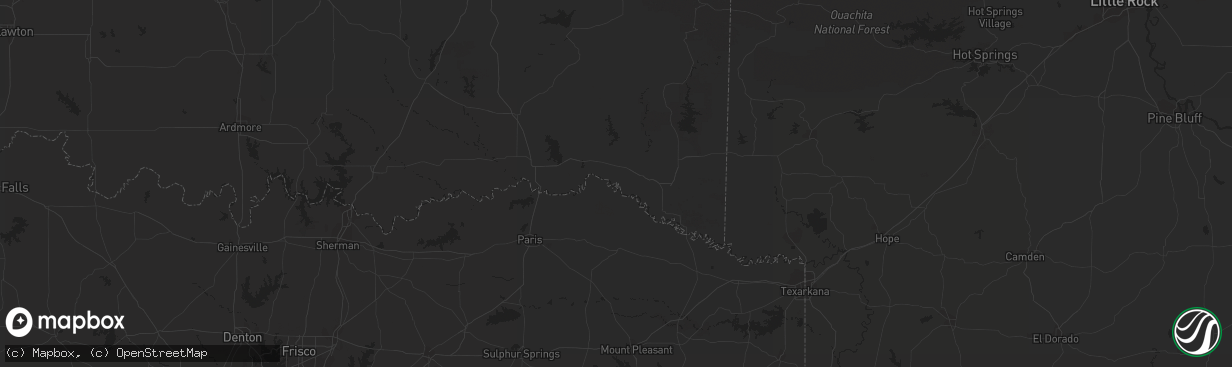Hail map in La Grange, TX on May 8, 2023