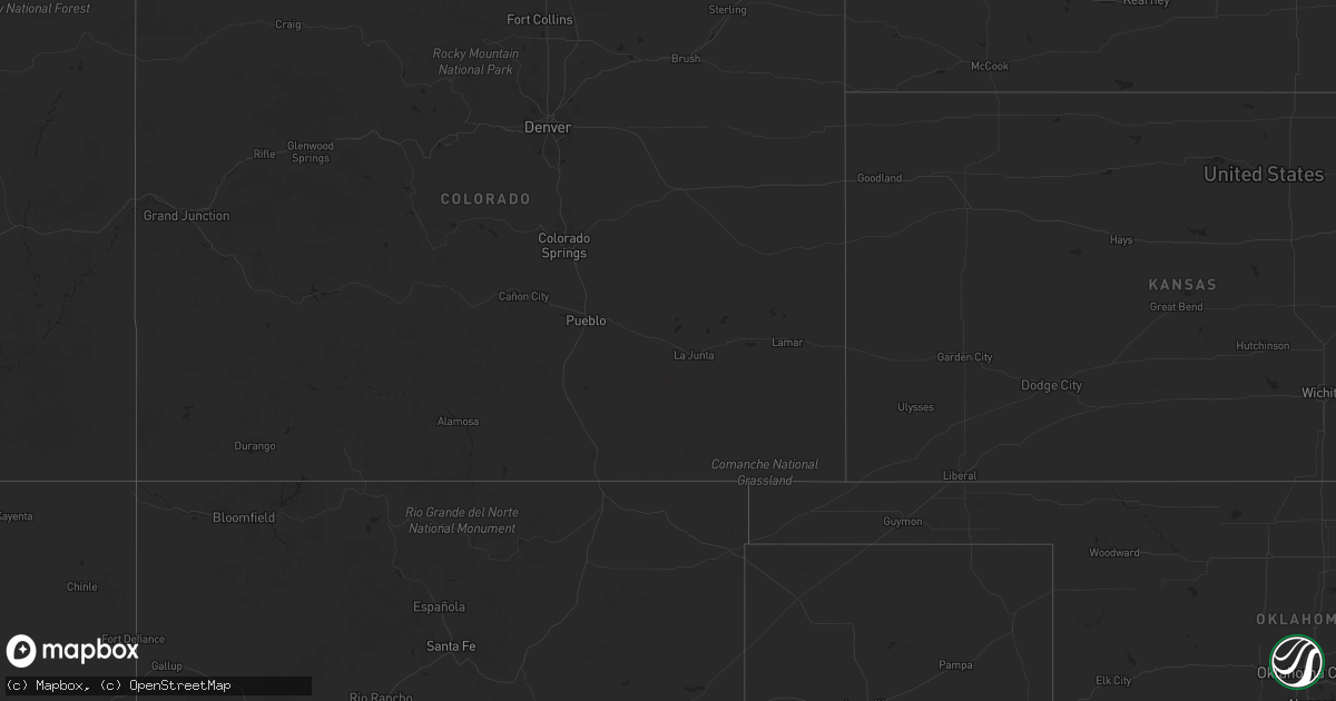 Hail map in South Dakota on May 8, 2023