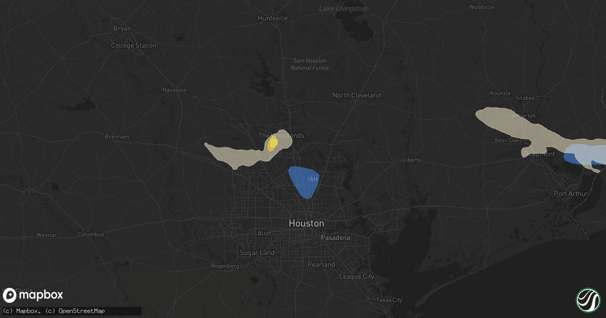 Hail map in Spring, TX on May 8, 2023