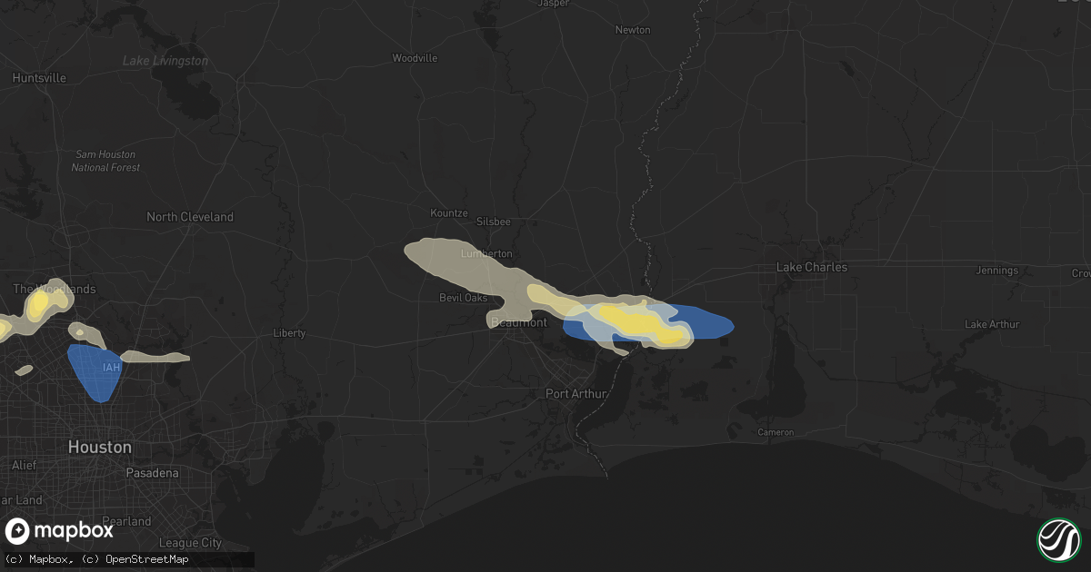 Hail map in Vidor, TX on May 8, 2023