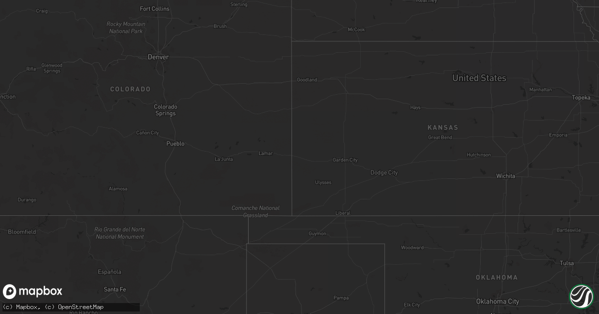 Hail map in Washington on May 8, 2023