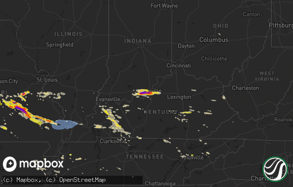 Hail map preview on 05-08-2023