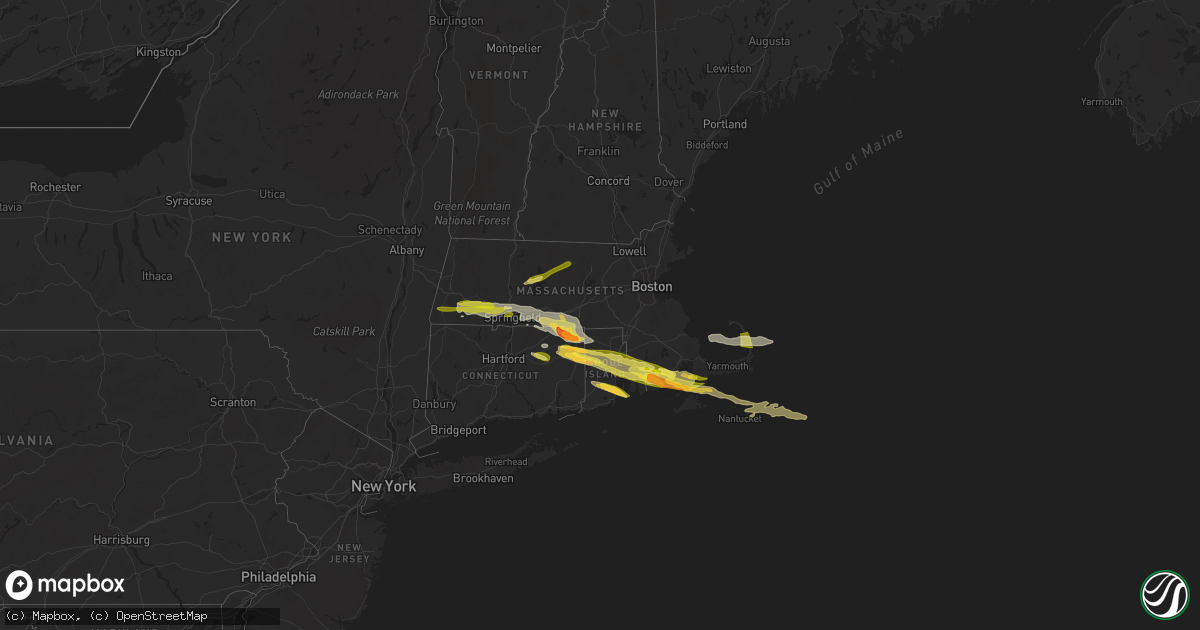 Hail map in Connecticut on May 8, 2024