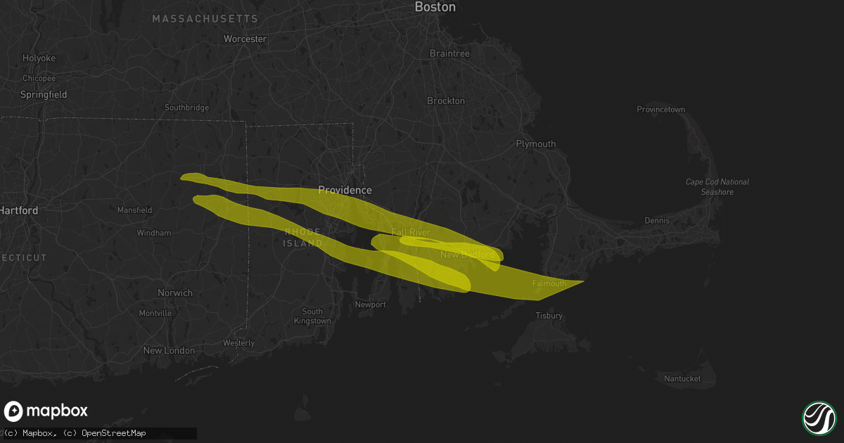 Hail map in Fall River, MA on May 8, 2024