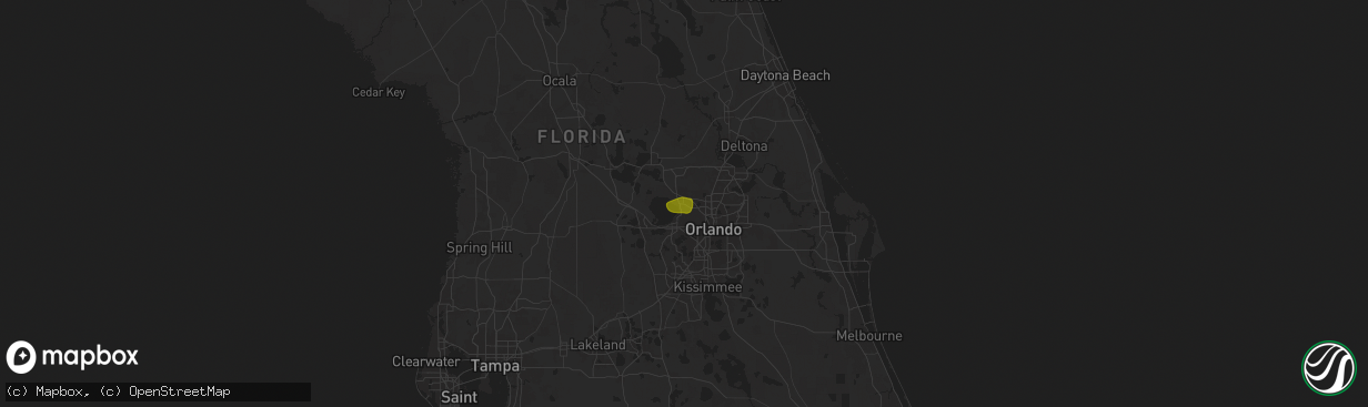 Hail map in Apopka, FL on May 8, 2025